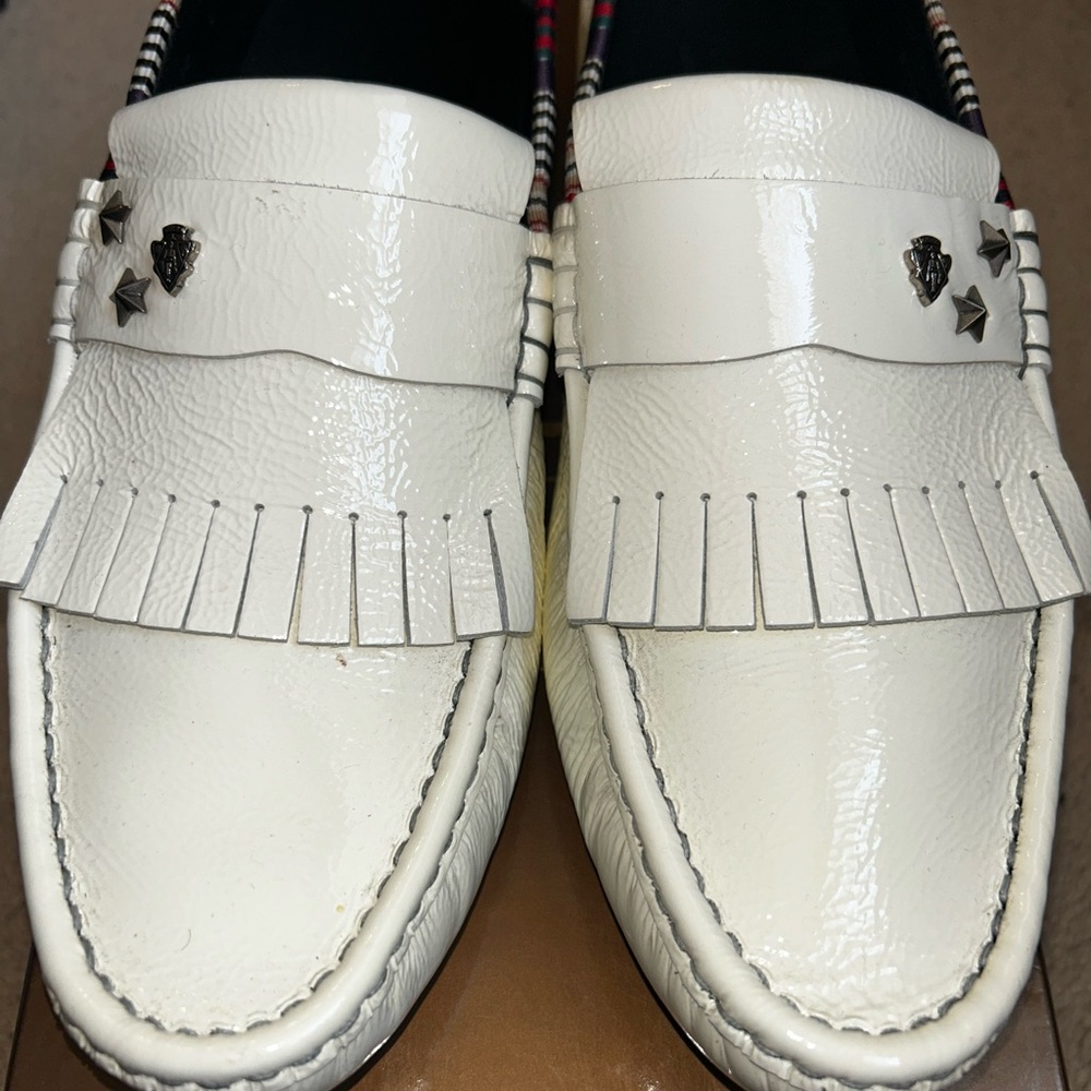 White Leather Men's Loafers